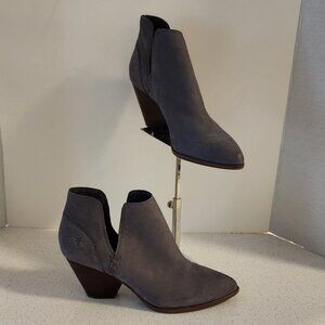 Frye gray suede mini boots